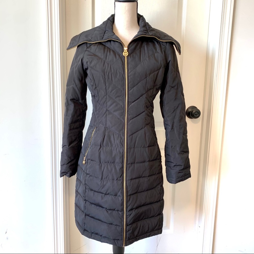 MICHAEL MICHAEL KORS Quilted Down Feather Coat—XS
